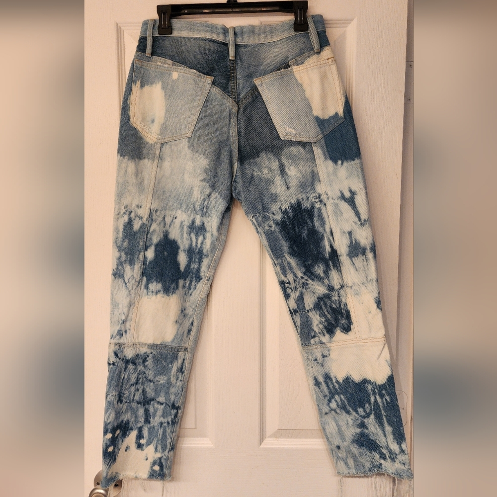 FRAME Le Original Bleached High Waist Straight Leg Jeans In Fresco Size 28 - Picture 4 of 16